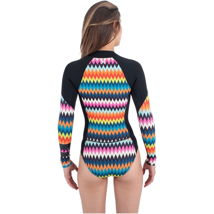 2024 Hurley Mujer Advant 2mm Front Zip Traje De Primavera WSS0013202 - Chevron